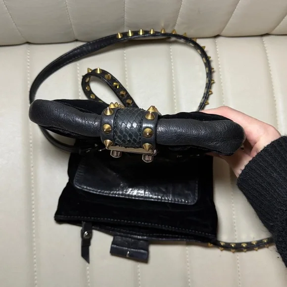 3.1 Phillip Lim black velvet crossbody bag